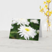 白い菊のグリーティングカード カード (黄色い花)