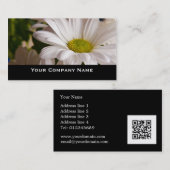 白い菊の花のカスタムな名刺 名刺 (正面/裏面)