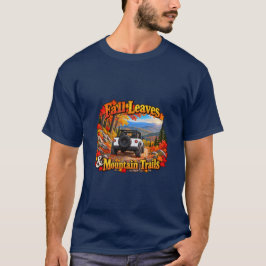 白い落ち葉と山道Tシャツ Tシャツ