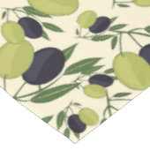 白い葉のオリーブ色を離れたのオリーブの枝 テーブルクロス (アングル)