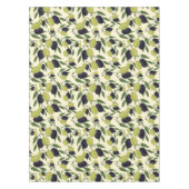 白い葉のオリーブ色を離れたのオリーブの枝 テーブルクロス (正面)