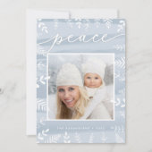 白い葉 |ホリデーフォトカード シーズンカード (正面)