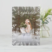 白い葉 |ホリデーフォトカード シーズンカード (スタンド正面)