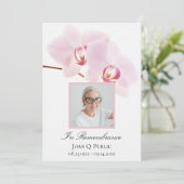 白い葬儀記念サービスでピンクの蘭 プログラム (スタンド正面)