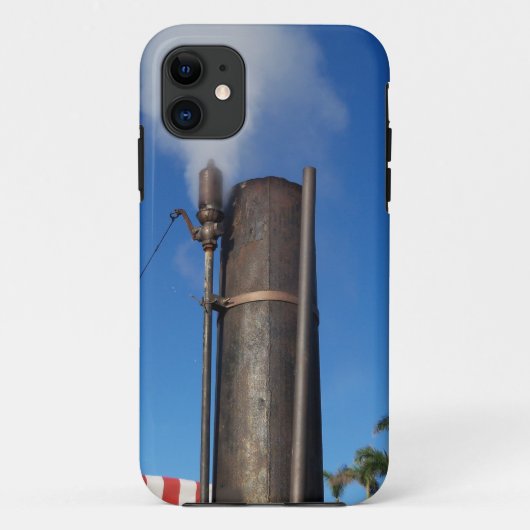 白い蒸気のプルームと古い蒸気のホイッスル Case-Mate iPhoneケース (裏面)