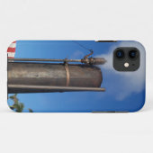 白い蒸気のプルームと古い蒸気のホイッスル Case-Mate iPhoneケース (裏面(横))