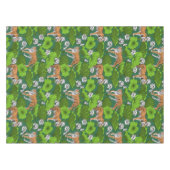 白い蓮の池の虎 テーブルクロス (正面(横))