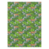 白い蓮の池の虎 テーブルクロス (正面)