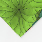 白い蓮の池の虎 フリースブランケット (角)