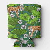 白い蓮の池の虎 缶クーラー (裏面)