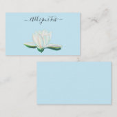 白い蓮の花の発光カスタマイズ ノートカード (正面/裏面)