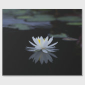 白い蓮の花 ゼン ラッピングペーパー (フラット)