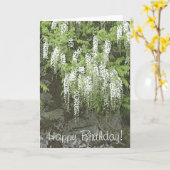 白い藤のバースデー・カード カード (黄色い花)