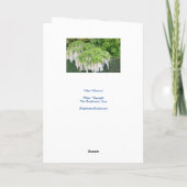 白い藤の美しいガーデン写真! カード (裏面)