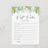 白い蘭とクムクアッツベイビーシャワーの願い エンクロージャーカード (正面/裏面)