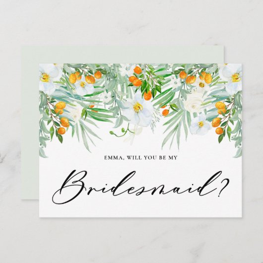 白い蘭とクンクアッツが私の花嫁になる ポストカード (正面/裏面)