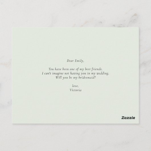 白い蘭とクンクアッツが私の花嫁になる ポストカード (裏面)