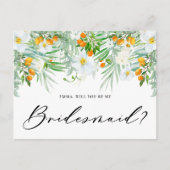 白い蘭とクンクアッツが私の花嫁になる ポストカード (正面)