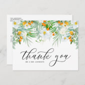 白い蘭とクンクアトロピカルサンキュー ポストカード (正面/裏面)