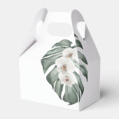 白い蘭とモンスターリーフトロピカルフローラ フェイバーボックス (裏面サイド)