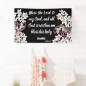 白い蘭によっては賛美歌103のクリスチャンの旗が開花します 横断幕 (インサイチュ)