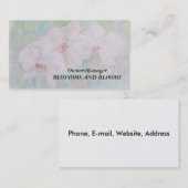 白い蘭のカスタマイズ可能な名刺 名刺 (正面/裏面)