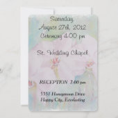 白い蘭のカスタマイズ可能な結婚式招待状 招待状 (裏面)