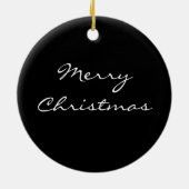 白い蘭のクリスマスのオーナメント セラミックオーナメント (裏面)