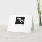 白い蘭のグリーティングカード カード (裏面)