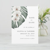 白い蘭のトロピカルパラダイス　保存日付 セーブザデート (スタンド正面)