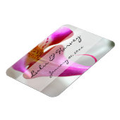 白い蘭のパーソナル結婚ズの中 マグネット (左側)