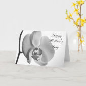 白い蘭の幸せな母の日 カード (黄色い花)