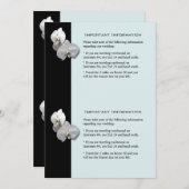 白い蘭の情報1シート 招待状 (正面/裏面)