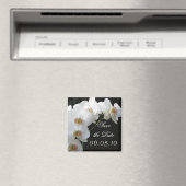 白い蘭の日の磁石を保存 マグネット (インサイチュ (食洗機))