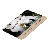 白い蘭の日を保存する柔軟な磁石 マグネット (左側)