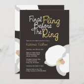 白い蘭の最後の試合，リングや輪招待前 招待状 (正面/裏面)