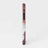 白い蘭の木ルック名イニシャルiPhoneケース iPhoneケース (左側)