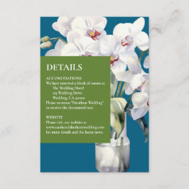 白い蘭の海青い詳細エンクロージャカード エンクロージャーカード