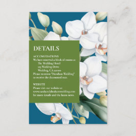 白い蘭の海青い詳細エンクロージャカード エンクロージャーカード