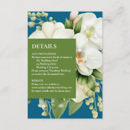 白い蘭の海青い詳細エンクロージャカード エンクロージャーカード