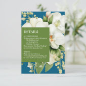 白い蘭の海青い詳細エンクロージャカード エンクロージャーカード (スタンド正面)