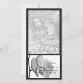 白い蘭の結婚式の日付を保存 セーブザデート (正面)