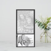 白い蘭の結婚式の日付を保存 セーブザデート (スタンド正面)