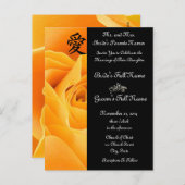 白い蘭の結婚式招待状と好意 インビテーションポストカード (正面/裏面)