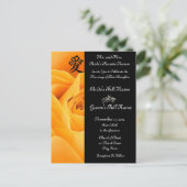 白い蘭の結婚式招待状と好意 インビテーションポストカード (スタンド正面)