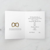 白い蘭の結婚式招待状カード白 招待状 (内部)