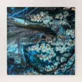 白い蘭の美しい女性 ジグソーパズル (横)