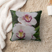 白い蘭の美しい熱帯の花 クッション (ブランケット)