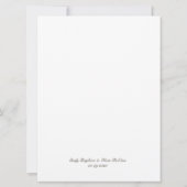 白い蘭の花のウェディング招待状 招待状 (裏面)