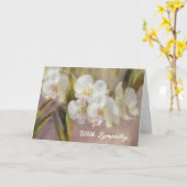 白い蘭の花のフローラ共感カード カード (黄色い花)